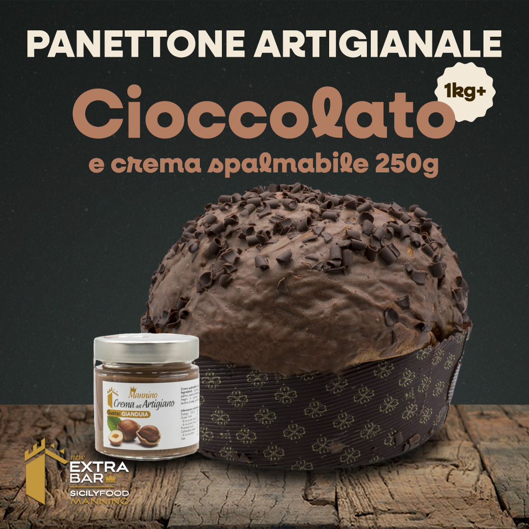 Panettone al Cioccolato<br>con crema spalmabile